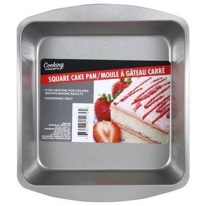 Cooking Concepts Square Tin Cake Pans, 7.625x7.625x2-in.